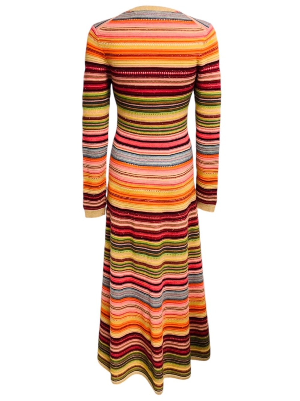 POLO BY RALPH LAUREN MULTICOLOR STRIPED KNIT MAXI DRESS - Picture 3 of 4